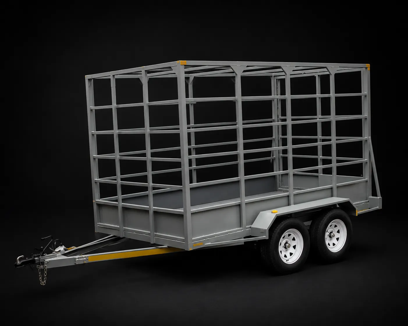 High cage utility trailer